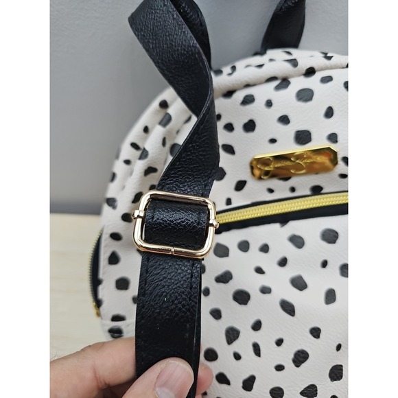Jessica Simpson Camille Backpack Purse Snow Leopard Animal Print Vegan Leather - Picture 7 of 9